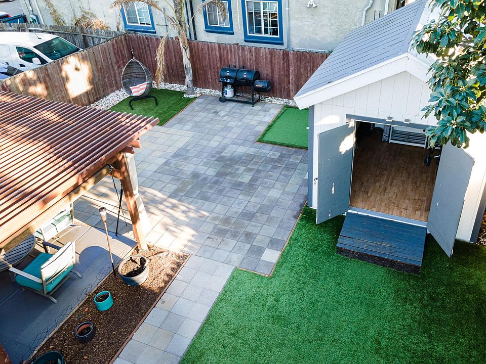 Aerial image of backyard
