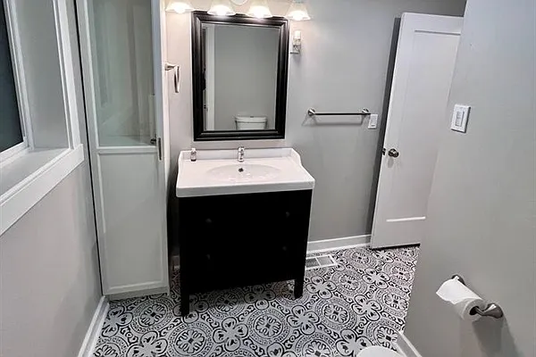 Downstairs bathroom and shower