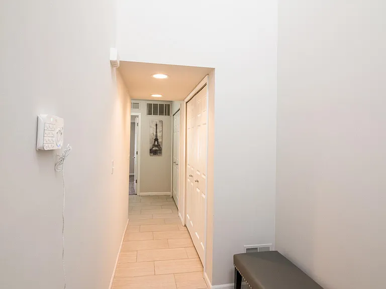 Entry foyer has two double closets