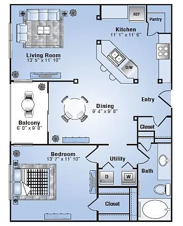 Floor plan 1x1DcT1