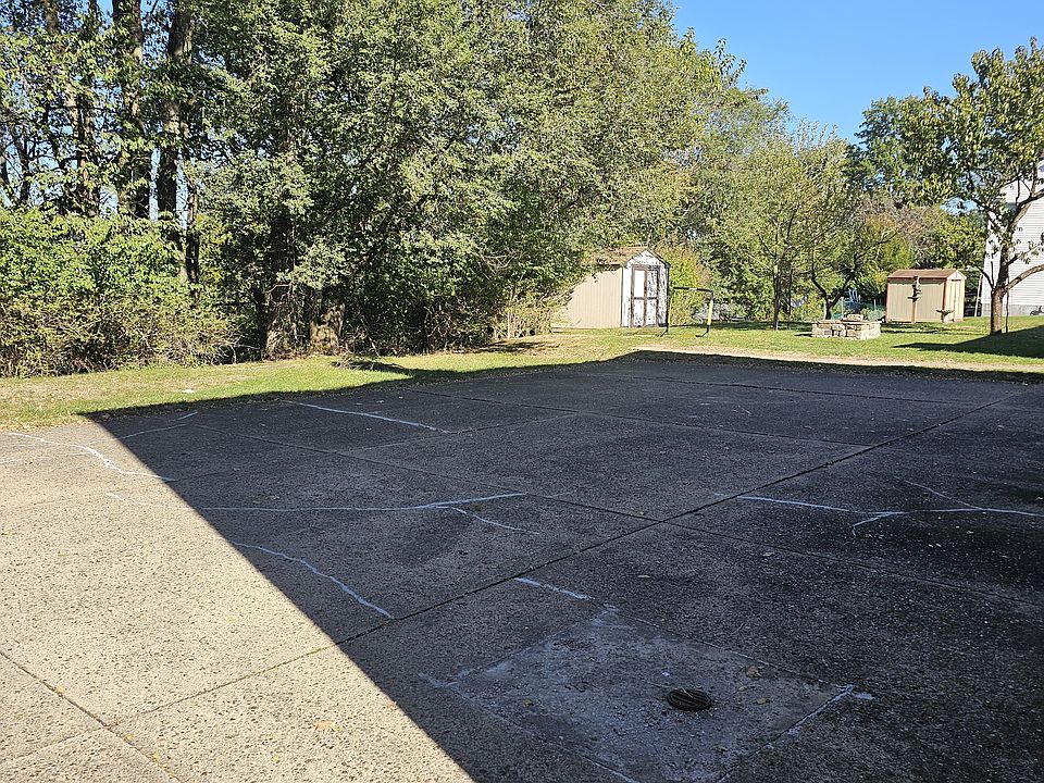 Large concrete patio