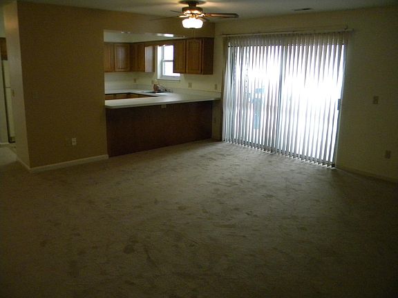 Living room with new carpet