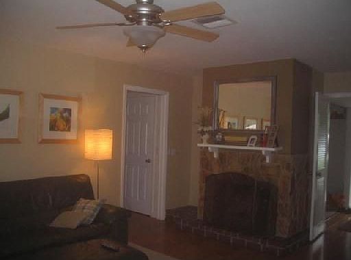 Cozy family room with fireplace