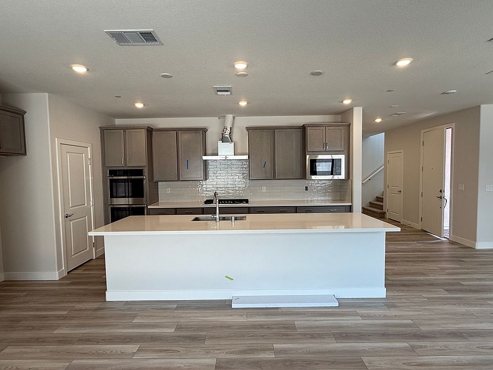 Kitchen with extended island (please note, construction is still in progress)