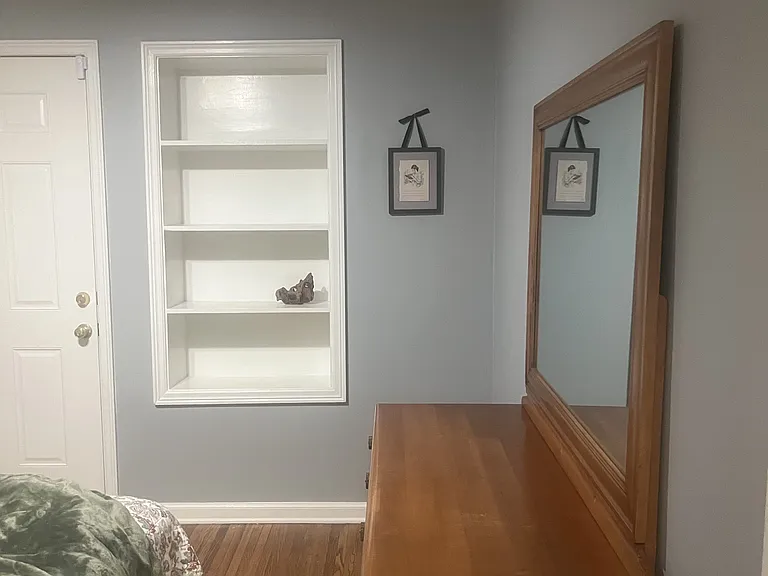 Main bedroom _ built-in shelving and second dresser
