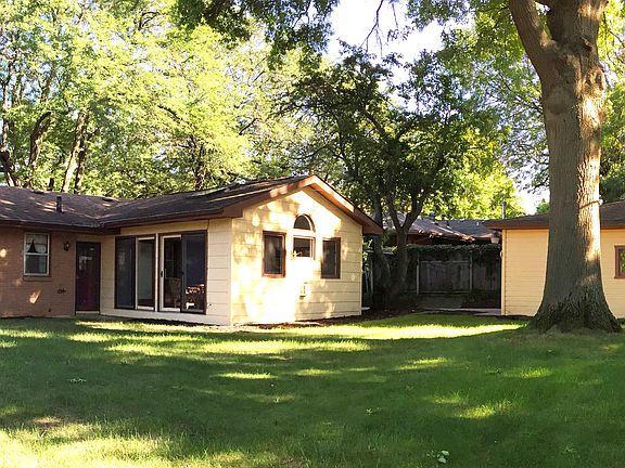 Full view of backyard