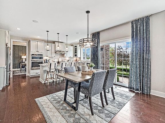 Gourmet kitchen and casual dining area