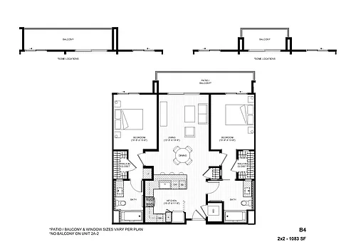 Floor plan B4 2X2