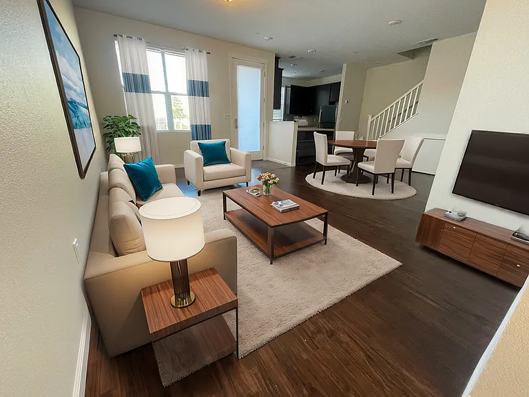 Virtually Staged Living Room