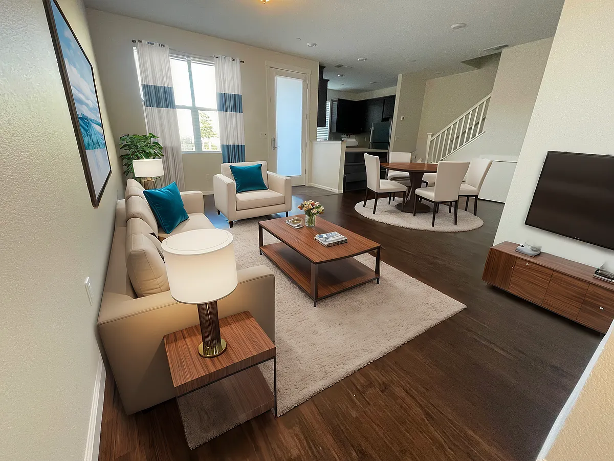 Virtually Staged Living Room - 515 Deep Rose Pl