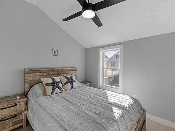 Bedroom with queen bed.