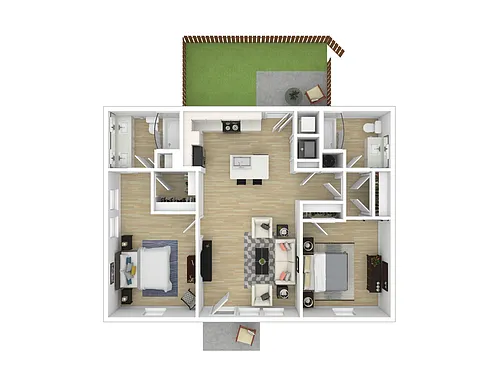 Floor plan 2br Cottage