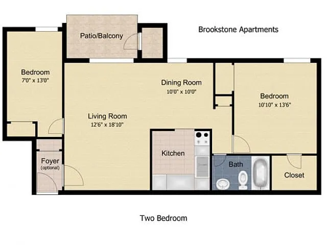 Floor plan 2 Bedroom