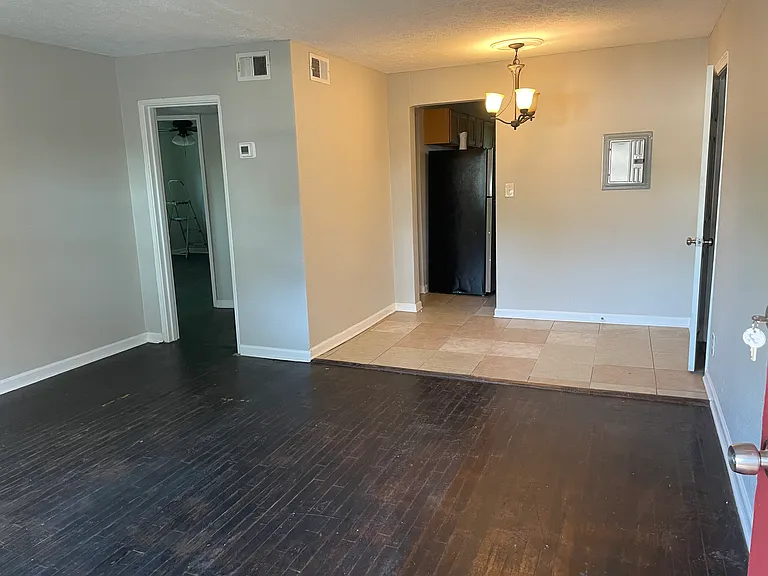 living room and dining area