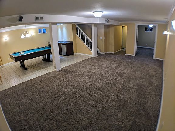Open "mostly finished" basement