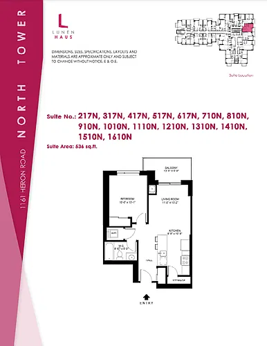 Floor plan N 217N-617N 710N-1610N