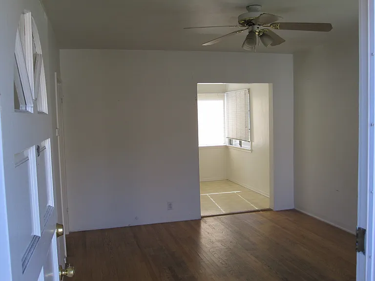 Front door looking into living room