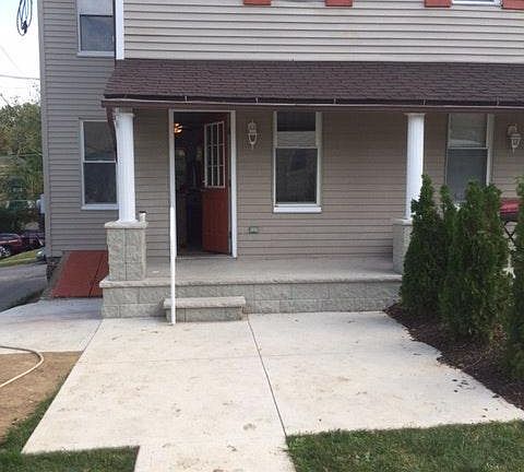 Patio and rear porch