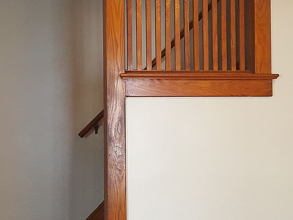 woodwork on stairs to second floor