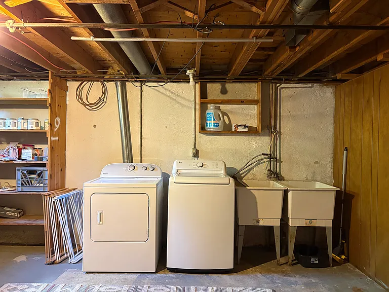 Laundry in the basement