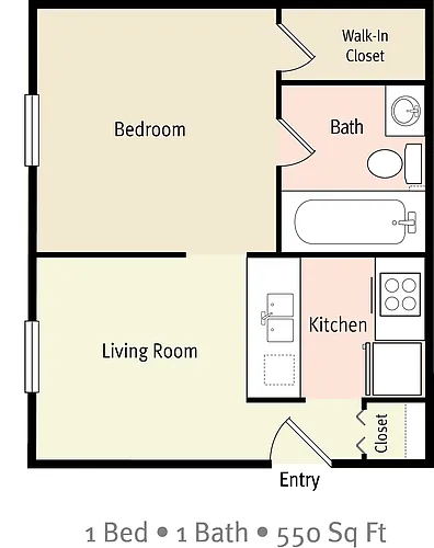 Floor plan 1x1A