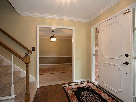 Entry Hall with large crown moldings