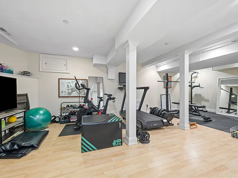 Full gym in finished lower level.