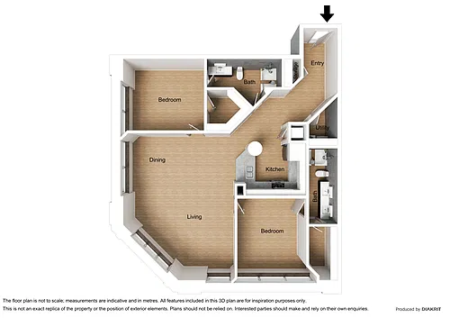 Floor plan Two Bedroom - E