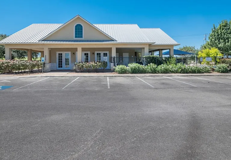 The community center is great for gathering with friends or changing clothes between swim sessions at the pool!