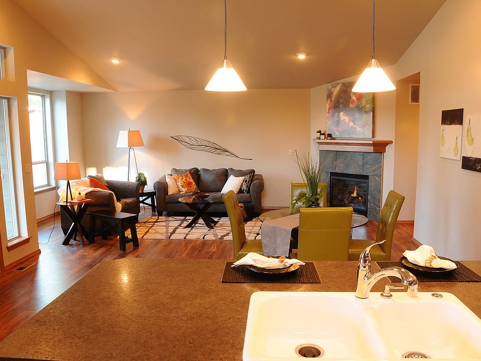 View from kitchen to living room