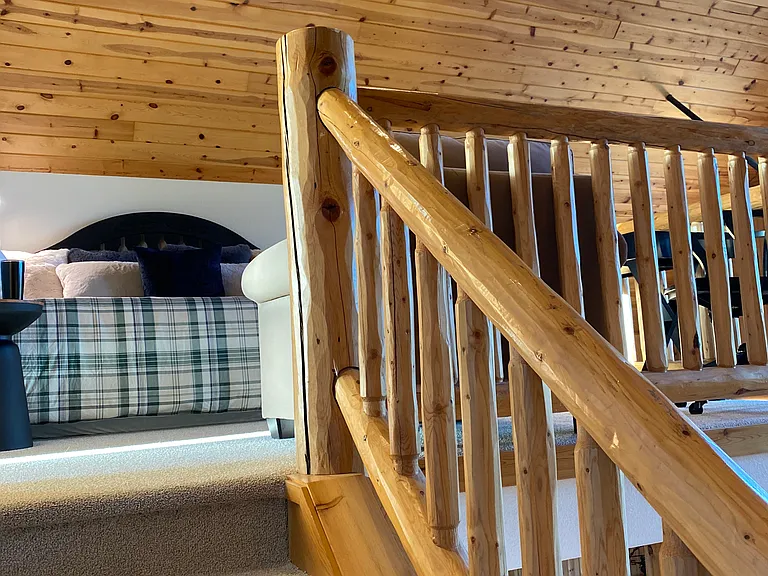 Upstairs Open Loft With Daybed and Office Desk
