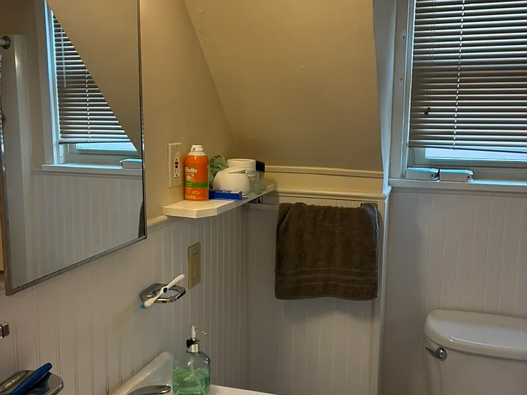 Cute bathroom with beadboard