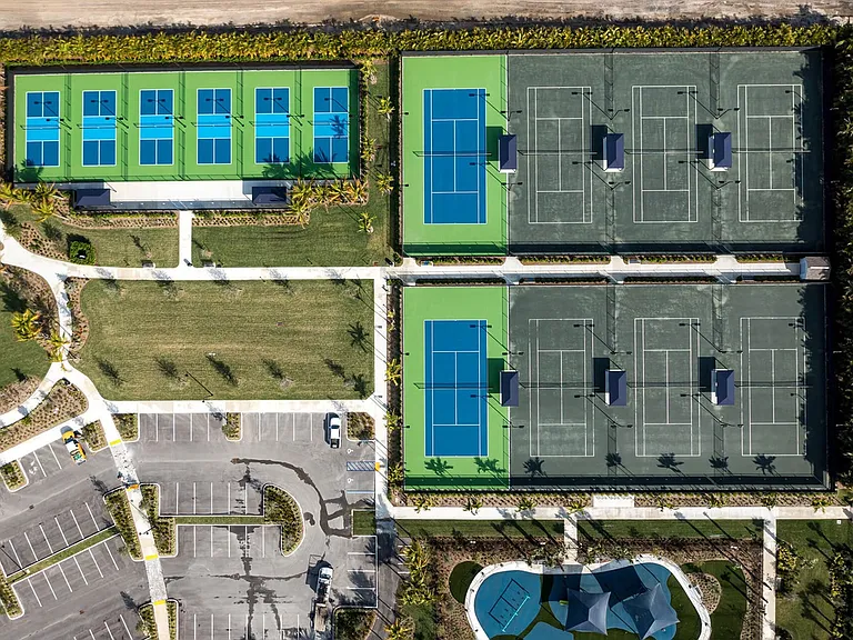 Clubhouse courts aerial view
