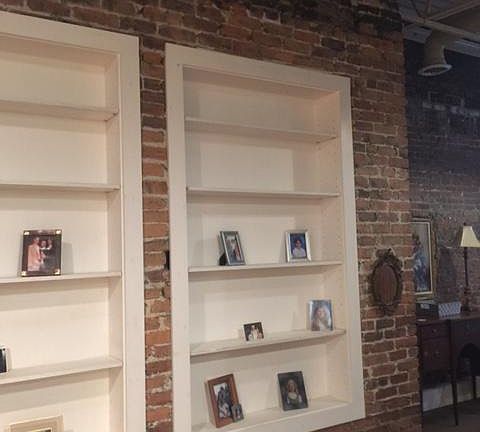 built in book shelves