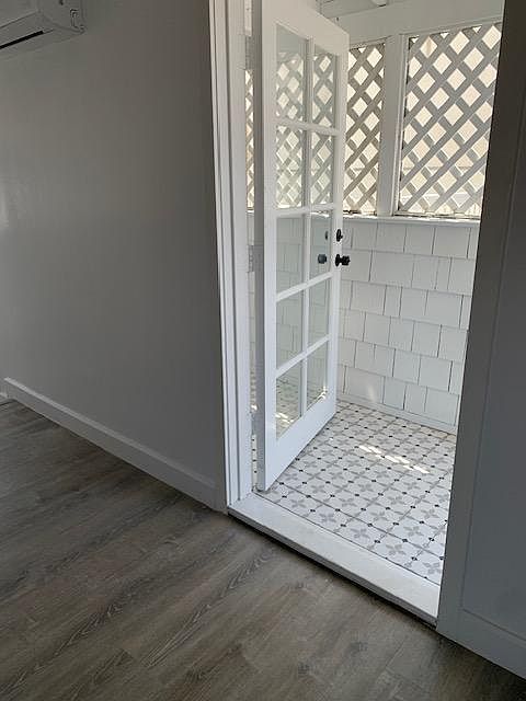 Entry-way to main room.