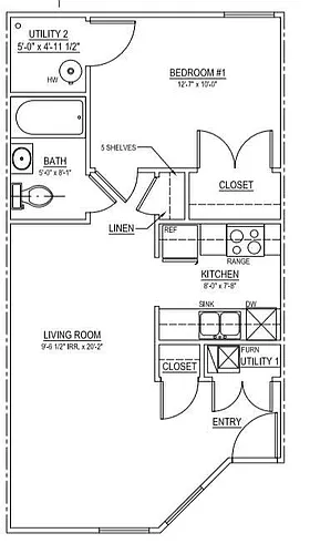 Floor plan 1X1