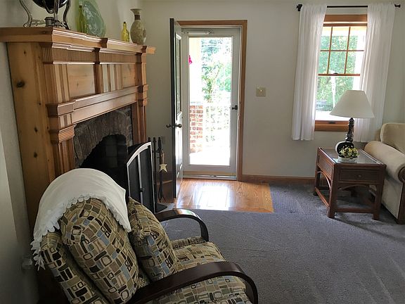 wood burning fireplace