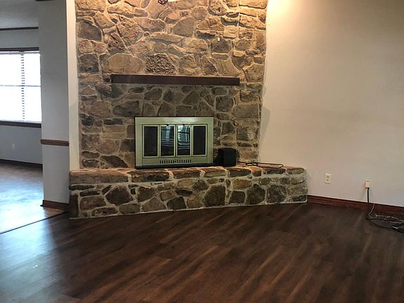 Wood burning fireplace