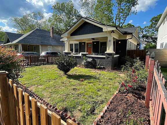 Front yard with picket fence