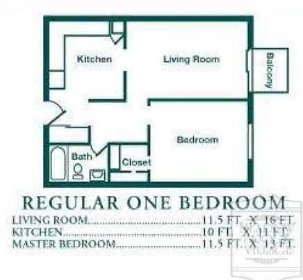 Floor plan 1 Bedroom