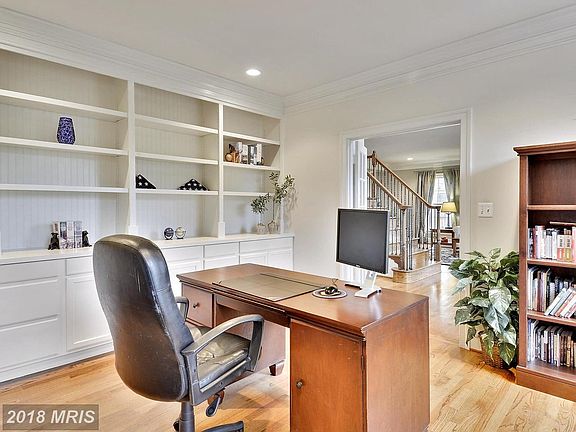 Office with Built in Bookcases