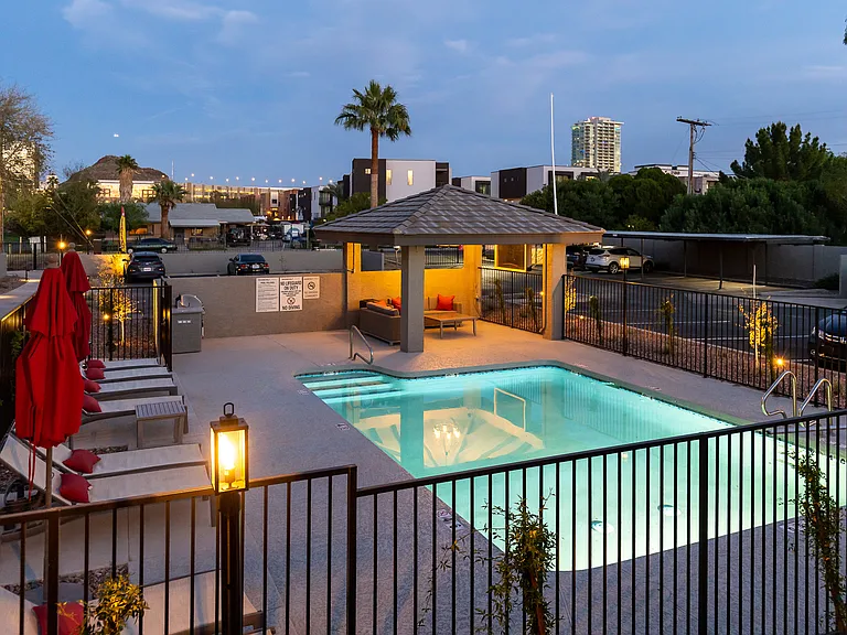 Enjoy the sunsets or weekend BBQ's at our pool area.
