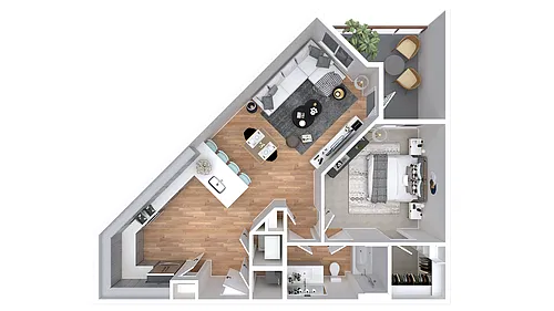 Floor plan 1x1-777