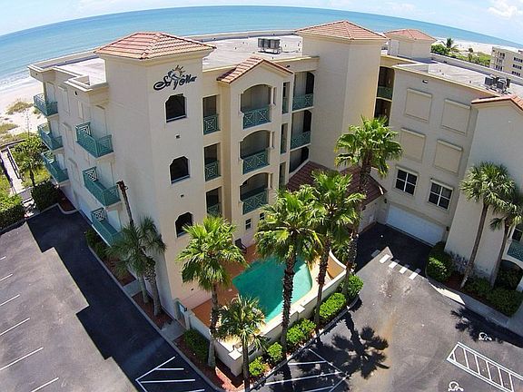 Aerial view of the condominium.