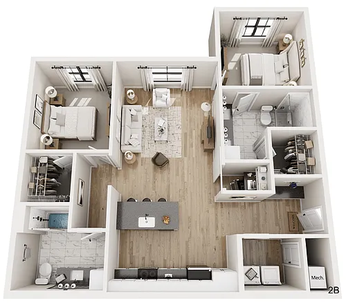 Floor plan 2B