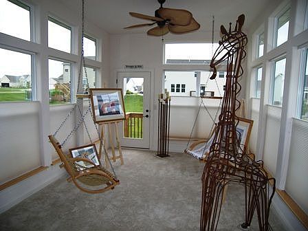 4 Seasons Room with outside steps down to patio