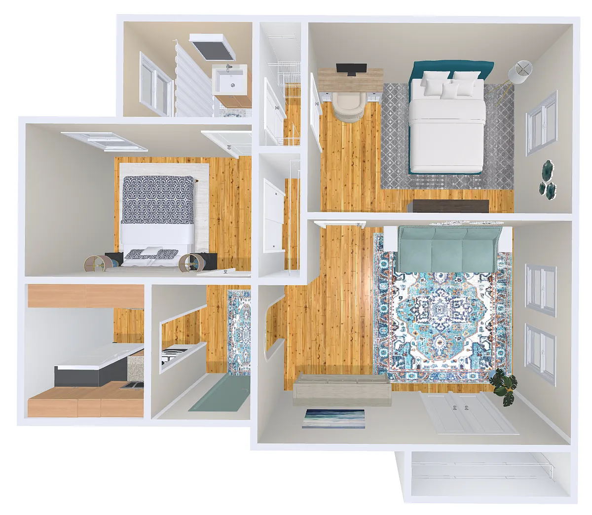 Floor plan 2bd/1b 1