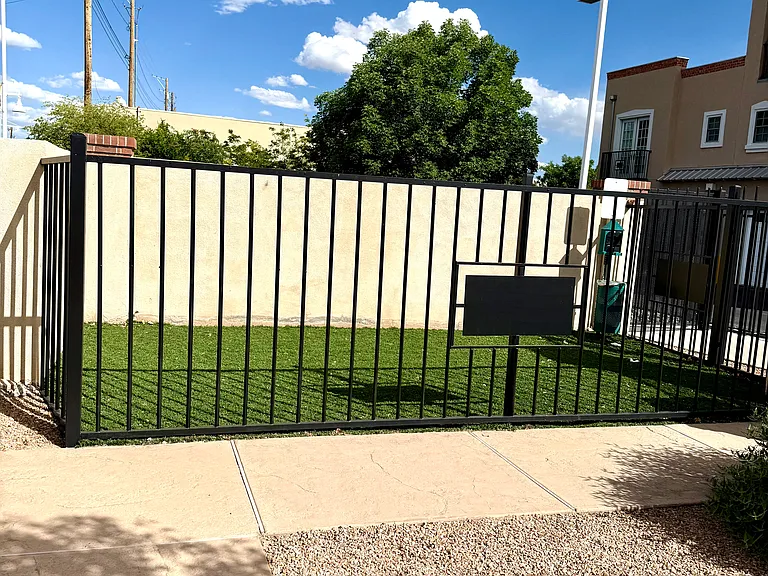 Gated dog-run area