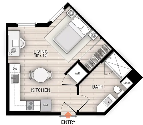 Floor plan Plan 2 - Income Restricted