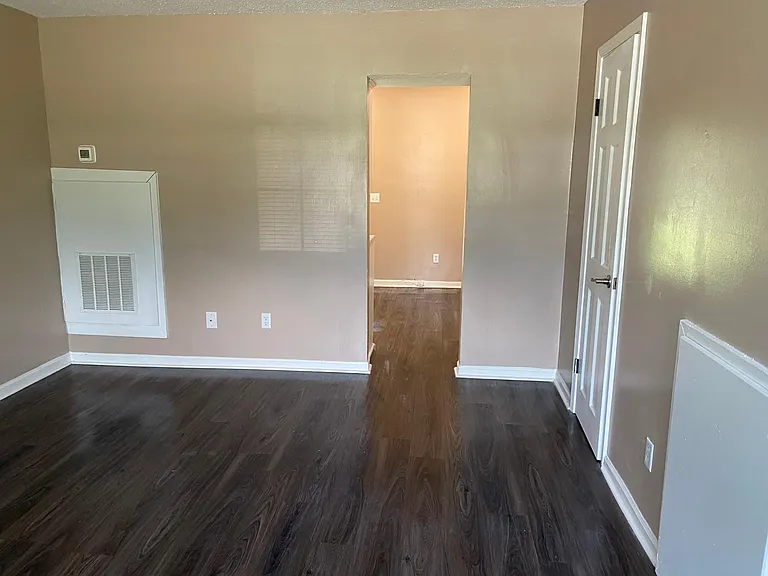 looking from living room to kitchen